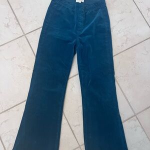 Pilcro Teal Corduroy Trousers